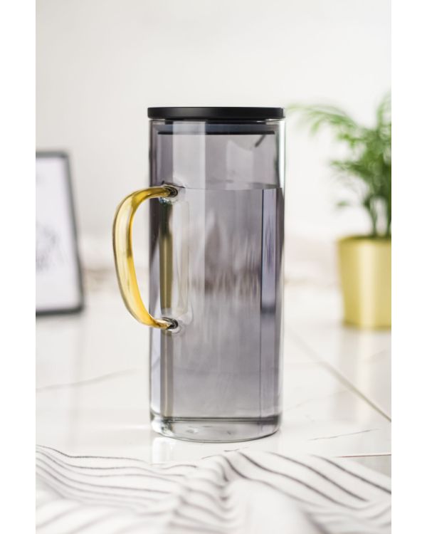 Dark Blue  Borosilikat Isıya Dayanıklı Cam Sürahi 1500 ML