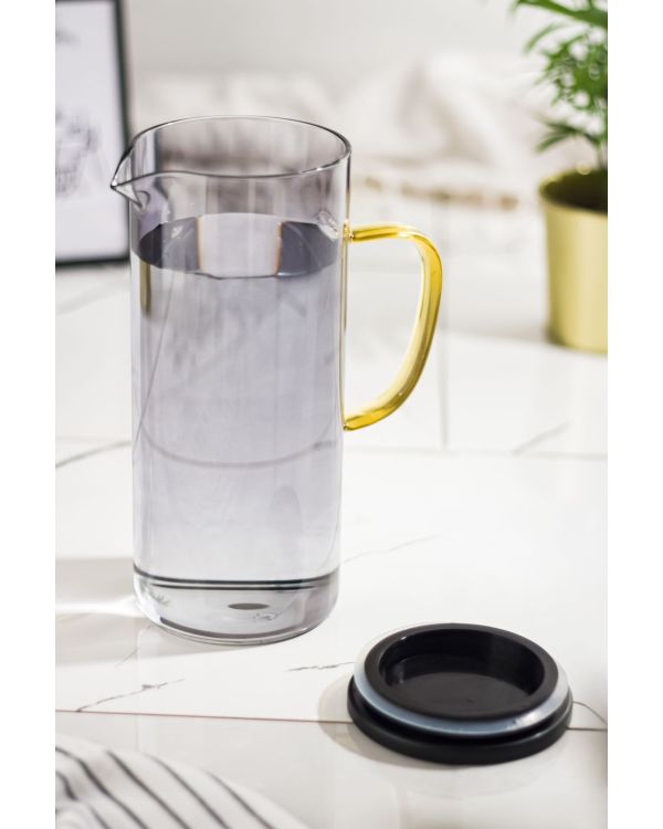 Dark Blue  Borosilikat Isıya Dayanıklı Cam Sürahi 1500 ML