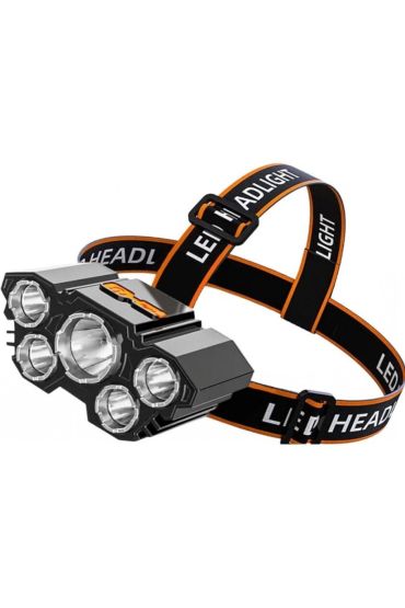 5 Led'li Usb Şarjlı Kafa Lambası P-T21