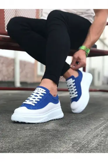 Beyaz Mavi Erkek Ayakkabı