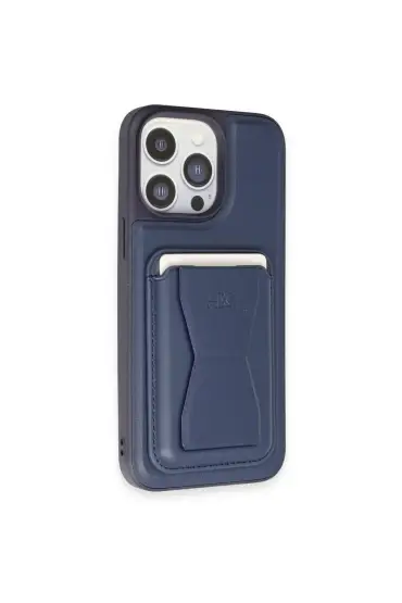  İphone 14 Pro Max Kılıf Hd Deri Luxury Magnet Kartvizitli Kapak - Ürün Rengi : Bordo