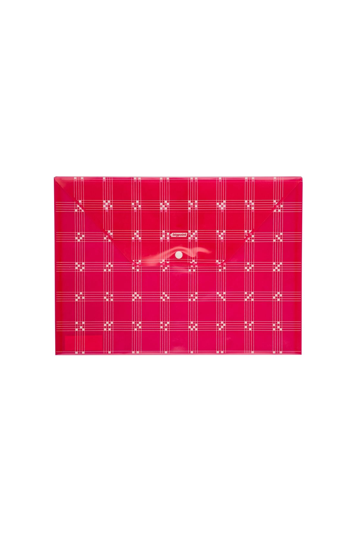 Bigpoint Çıtçıtlı Dosya Desenli A4 Kırmızı 12'li Poşet