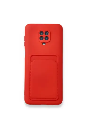  Xiaomi Redmi Note 9s Kılıf Kelvin Kartvizitli Silikon - Ürün Rengi : Kırmızı