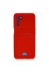  Oppo A16 Kılıf Kelvin Kartvizitli Silikon - Ürün Rengi : Kırmızı