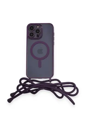  İphone 12 Pro Kılıf Divo Lazer Askılı Magsafe Kapak - Ürün Rengi : Siyah