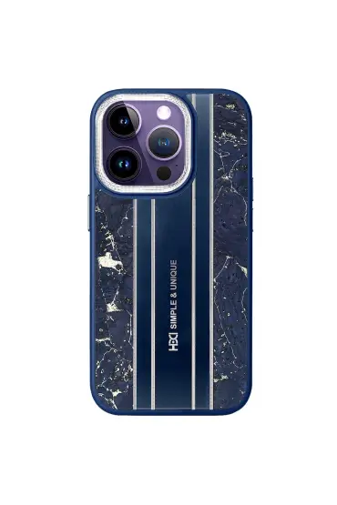  İphone 14 Pro Max Kılıf Hbc-188 Astra Kapak - Ürün Rengi : Lacivert