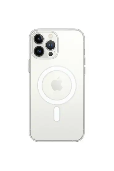  İphone 15 Pro Max Kılıf Pc Real Magsafe Kapak - Ürün Rengi : Şeffaf