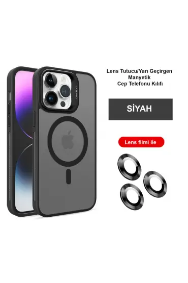  Joko İphone 14 Pro Max Kılıf Flet Lens Magsafe Kapak - Ürün Rengi : Siyah