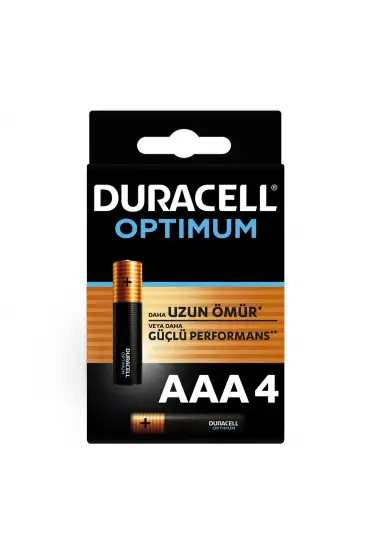  202 Duracell Optimum Alkalin Pil AAA 4'' lü Paket