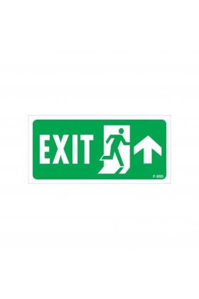  202 Exit Yukarı Sağ Ok İşaretli Uyarı Levhası 17,5x25 KOD:955