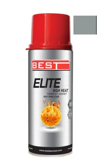  202 Best Elite Gümüş 600 C Isıya Dayanıklı Sprey Boya 400 ml