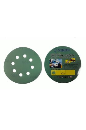  202 Nikon 52044 Kırılmaz Yeşil Cırt Zımpara 125X400 Kum 8 Delikli