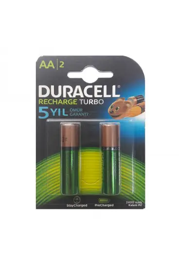  202 Duracell Şarj Edilebilir Kalem Pil 2'Lİ AA 2500 mAh