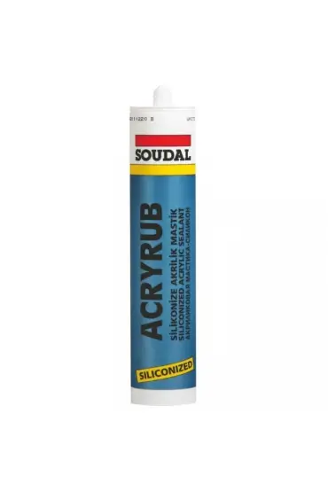  202 Soudal Acryrub Silikonize Mastik 310 ml Beyaz