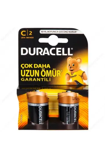  202 Duracell Alkalin C Orta Boy Pil 2'li Paket