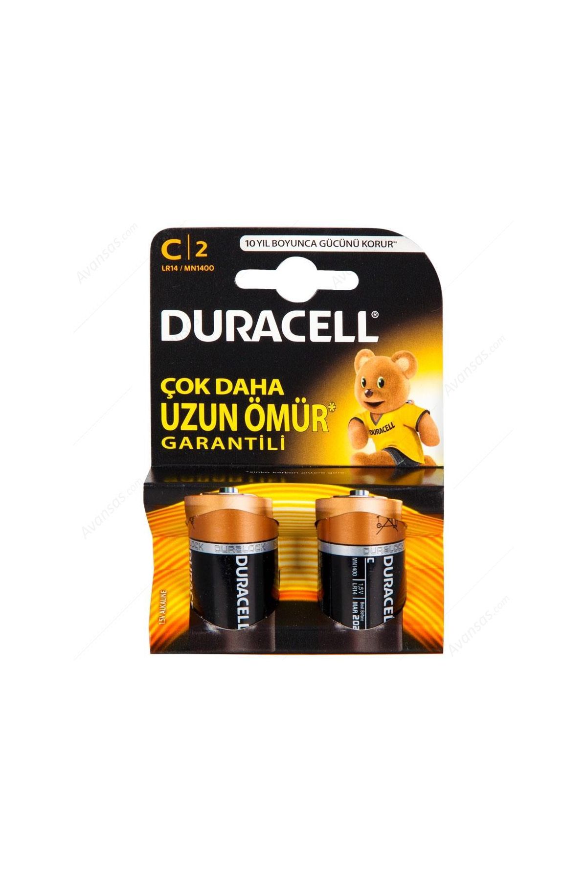 202 Duracell Alkalin C Orta Boy Pil 2'li Paket