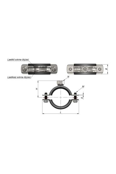  202 Somunlu Boru Kelepçesi 1 1/2