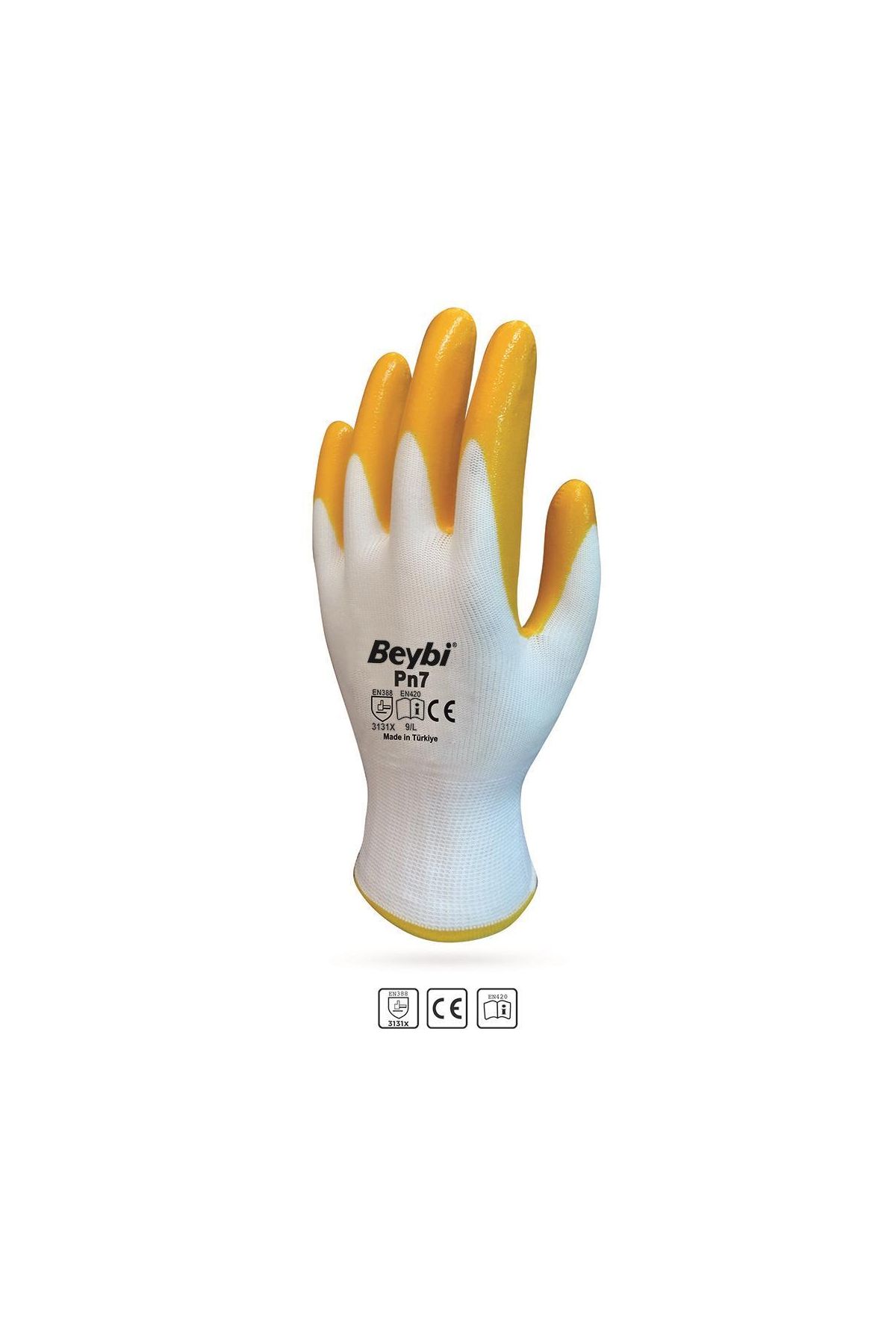 202 Beybi PN7 No:9 Sarı Nitril Eldiven