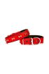  205  Softlu Metal Kemik Desenli Köpek Tasma 3 cm x 65 cm Kırmızı