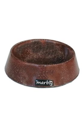  205 Marbly Kahve Galaxy Mermerit Köpek Mama Su Kabı 700 ml