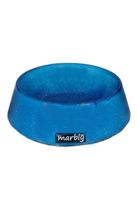  205 Marbly Mavi Galaxy Mermerit Köpek Mama Su Kabı 700 ml