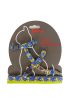  205  Koyu Mavi Desenli Kedi Göğüs Tasması + Gezdirme Kayışı 110 cm