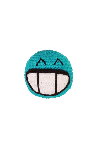  205  Kedi Oyuncağı Kahkaha Örgü Emoji 7-8 cm Mavi