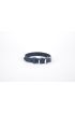  205  Deri El Yapımı Köpek Boyun Tasması 2x30-35 cm Mavi