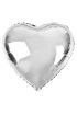  Kalp Şeklinde Folyo Balon 5 Adet 45 Cm Gümüş Renk