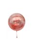  Kırmızı Simli Yuvarlak Şeffaf Balon 24 İnç