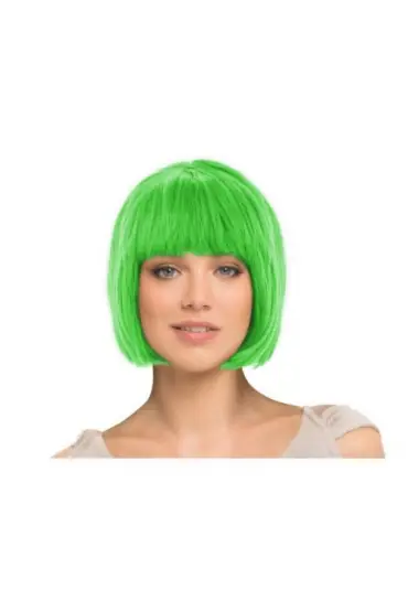  Yeşil Küt Peruk Saç