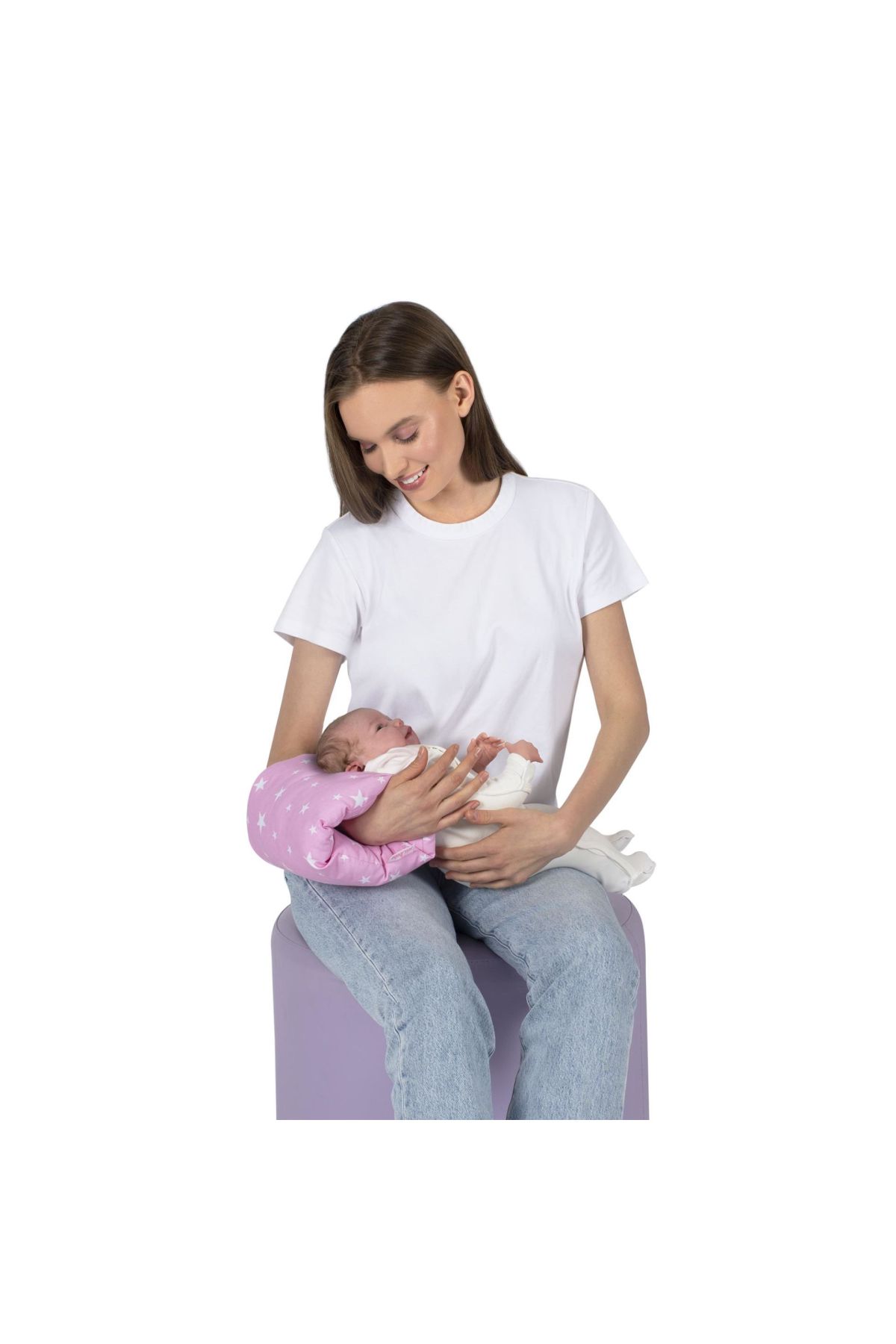 193 Pratik Emzirme Yastığı ART-208 Pembe Yıldız