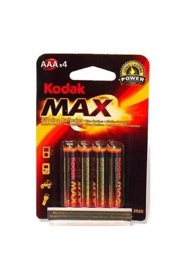  193 Kodak Max Süper Alkalin İnce Kalem Pil 4lü AAA
