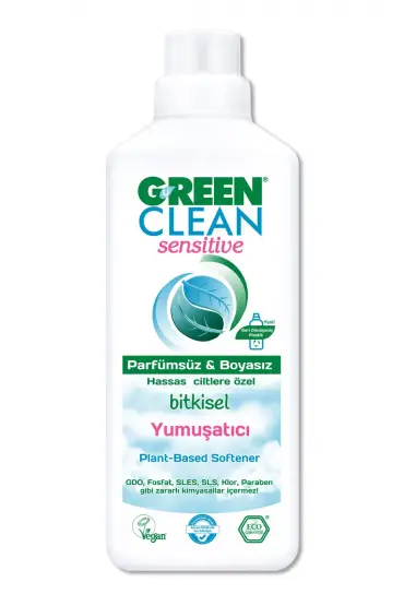  193 Green Clean Sensiti Parfümsüz Bitkisel Yumuşatıcı 1000ml