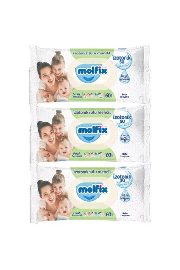  193  İzotonik Sulu Ferah Temizlik Islak Havlu Mendil 3lü 180 Yaprak