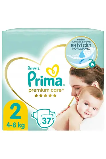  193  Premium Care Bebek Bezi İkiz Paket 2 Beden 37 Adet
