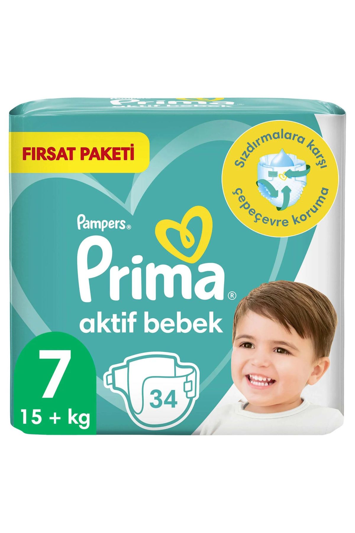 193 Bebek Bezi Aktif Bebek Eko Paket 7 Beden 34 Adet