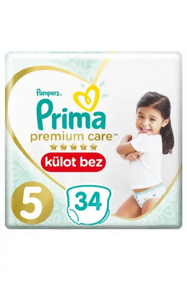  193  Premium Care Külot Bebek Bezi 5 Beden 34 Adet