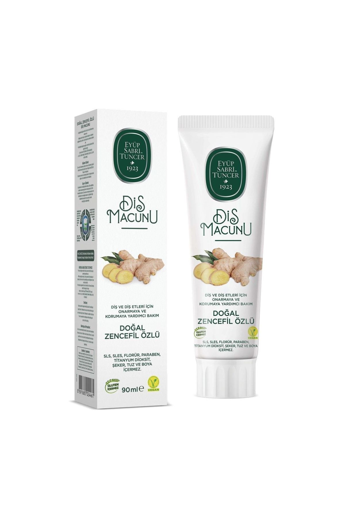 193  Doğal Diş Macunu 90gr Zencefil Özlü