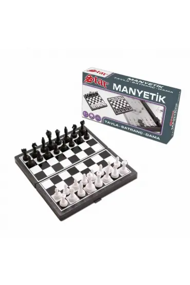  193 1050170 Manyetik Satranç-Tavla 2si 1 Arada -Starokey