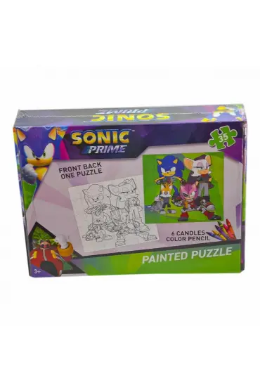  193 SO7874 SONİC Boyamalı Puzzle-Utku