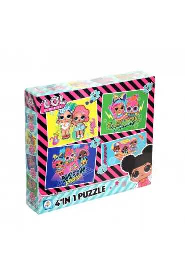  193 LOL7627 Laço Kids  4ü1 Kutuda Puzzle / 6+12+16+25 Parça Puzzle