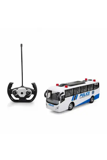  193 Uzaktan Kumandalı Işıklı Polis Otobüsü 30 cm