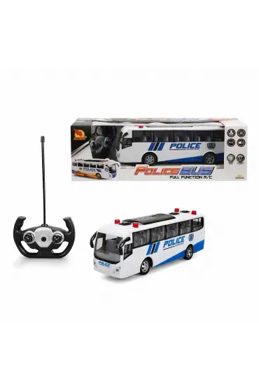  193 Uzaktan Kumandalı Işıklı Polis Otobüsü 30 cm