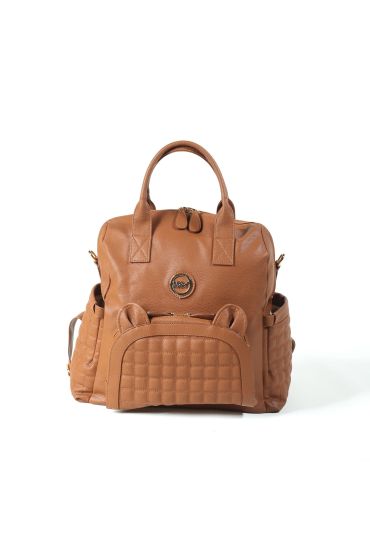  193  Kitty Deri Anne Bebek Bakım Sırt Çantası 7271 Taba