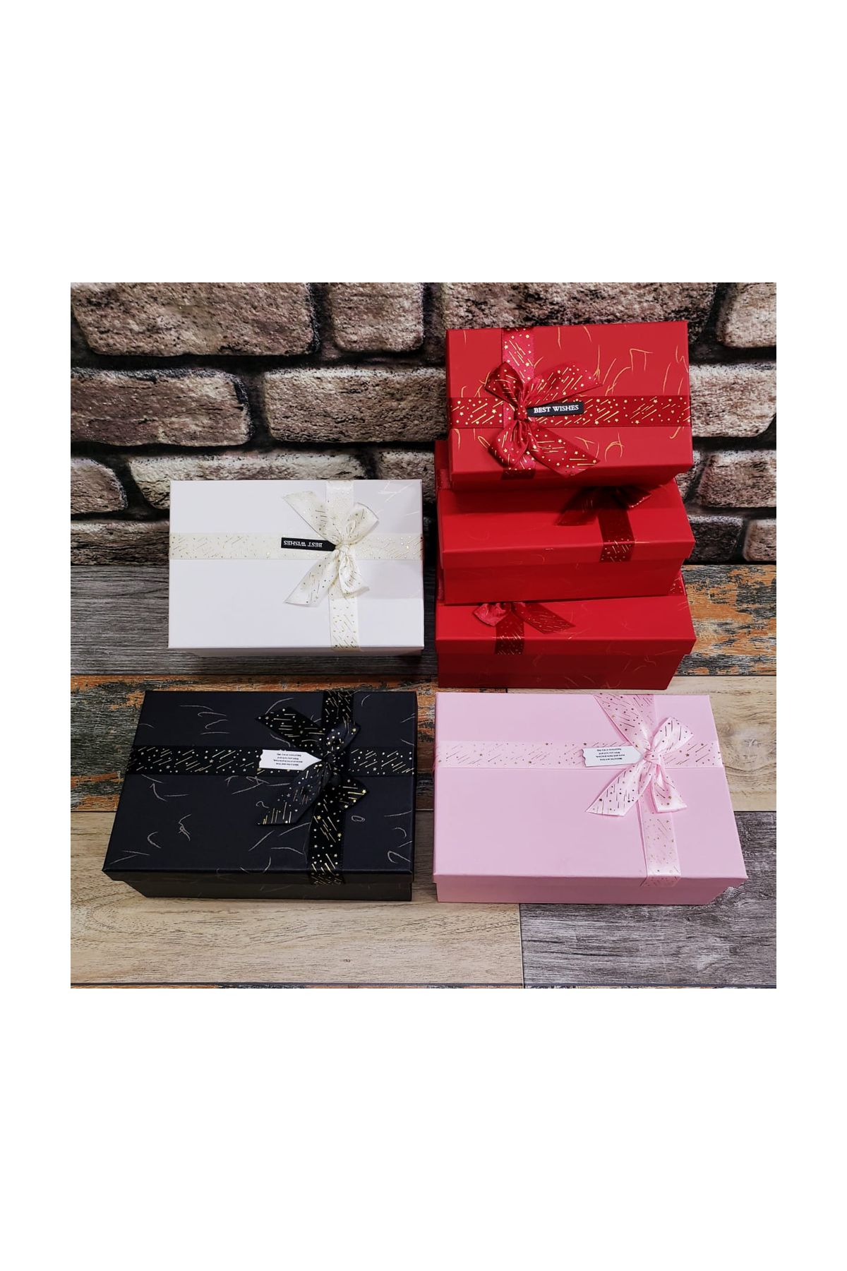 3 Lü Dikdörtgen Hediye Kutusu