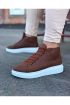  946  Taba Bağcıklı Sneakers  Yarım Bilek Bot