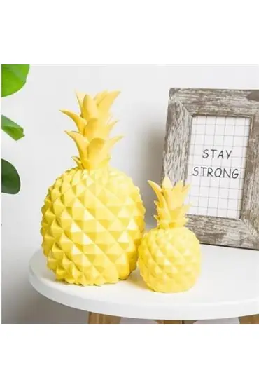  303  Ananas Şeklinde Desenli Büyük Boy Pilli Masa ve Gece Lambası