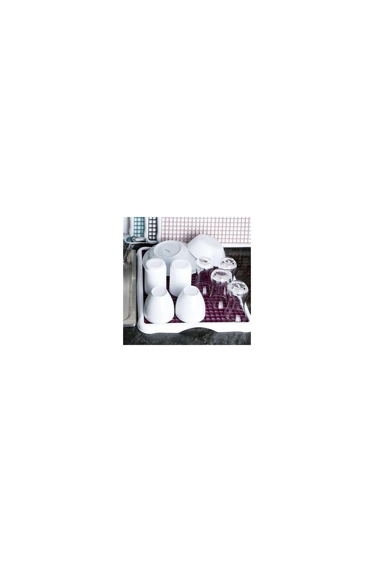 303 Pratik Lavabo Tezgah Üstü Bulaşık Kurutmalığı Süzmatik 22x40 cm