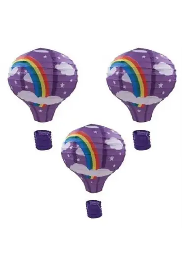  303  Dekoratif Renkli Kağıt Dilek Feneri Balonu Renkli Uçan Balon